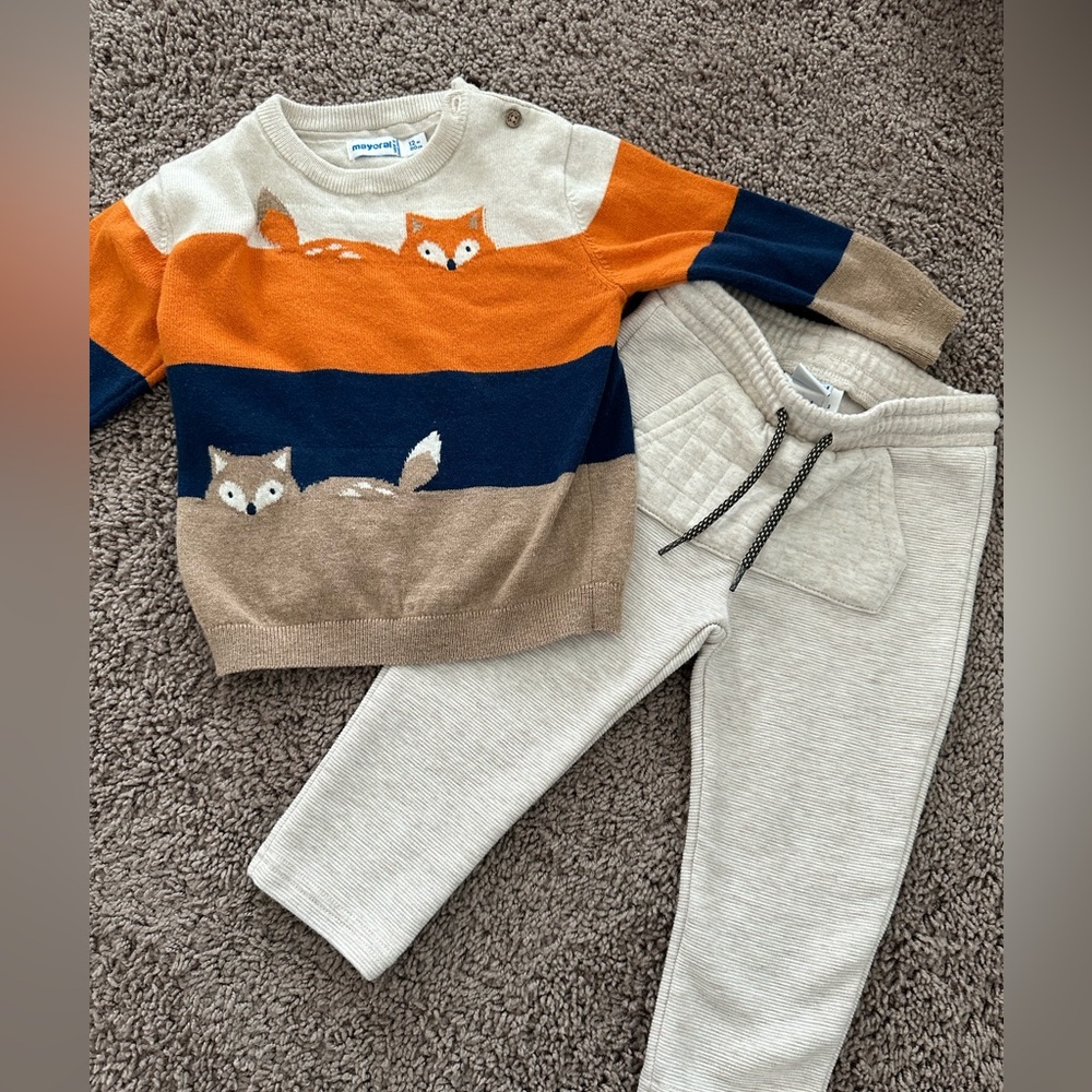 Mayoral 12 month fox matching set